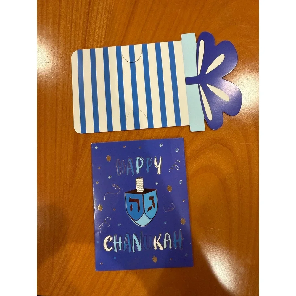Happy Hanukkah Party Favor Bags Gift‎ Set - Dreidel, Cards, Totes